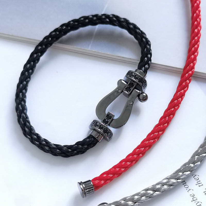 [Rose Jewels]FORCE LARGE SERIES HORSESHOE BLACK SAMURAI BRACELET