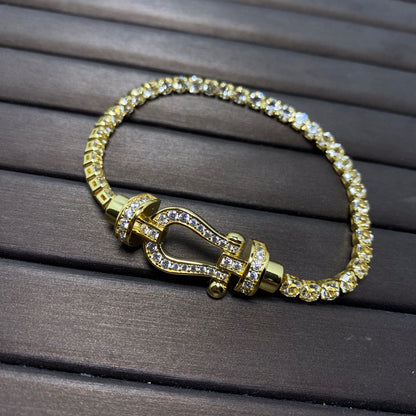 [Rose Jewels]FORCE  HORSESHOE  DIAMOND TENNIS BRACELET