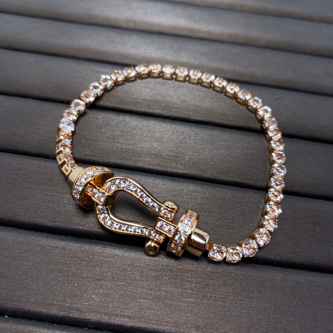 [Rose Jewels]FORCE  LARGE HORSESHOE FULL DIAMOND TENNIS BRACELET