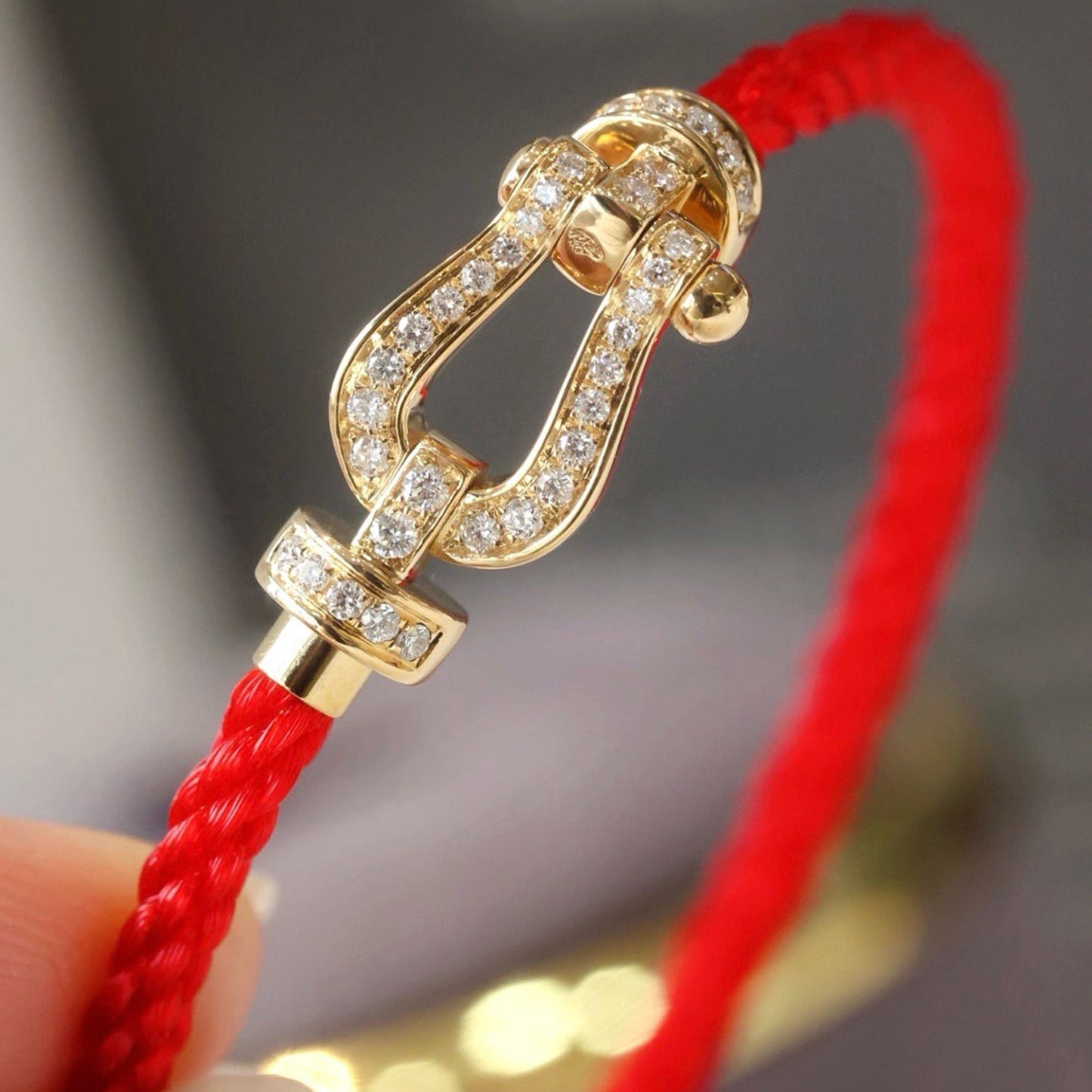 [Rose Jewels]FORCE LARGE HORSESHOE FULL DIAMOND BRACELET GOLD