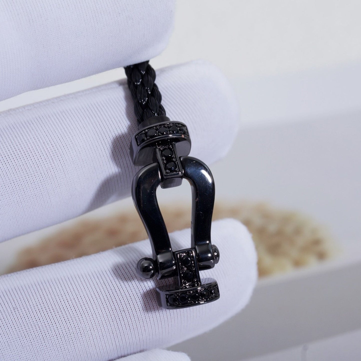 [Rose Jewels]FORCE LARGE SERIES HORSESHOE BLACK SAMURAI BRACELET