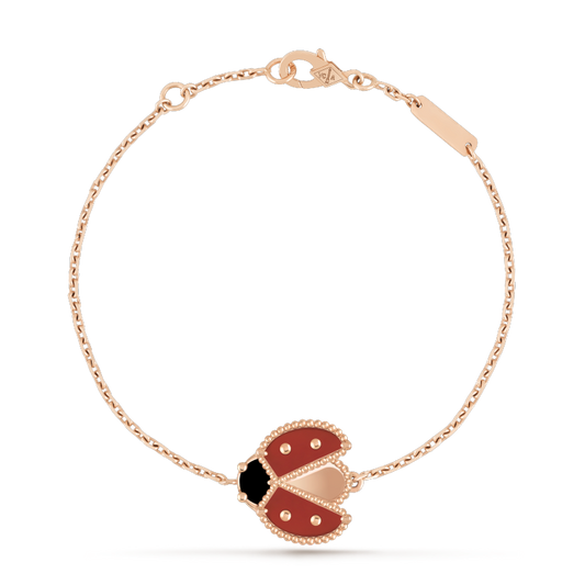 [ROSE]LUCKY SPRING 1 MOTIF PINK GOLD BRACELET