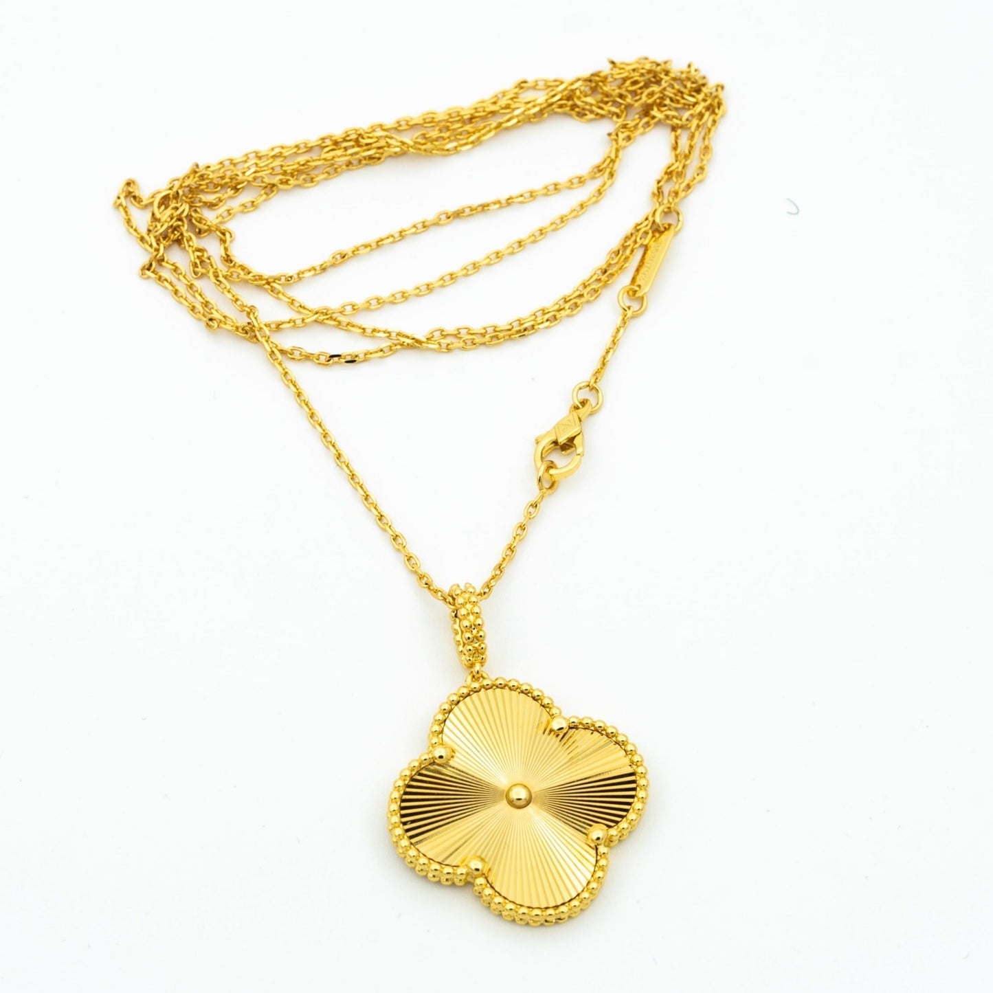 [ROSE]CLOVER 25MM PEDANT NECKLACE GOLD