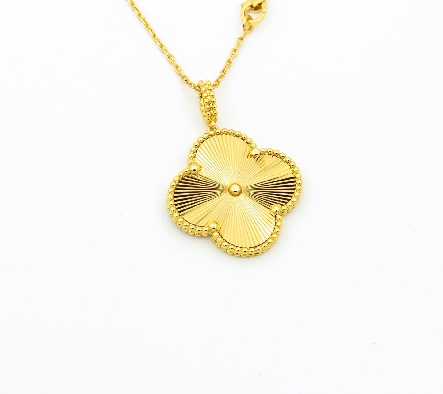 [ROSE]CLOVER 25MM PEDANT NECKLACE GOLD