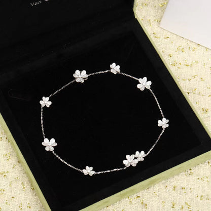 [ROSE]FRIVOLE SILVER 9 FLOWERS NECKLACE