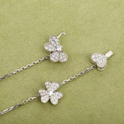 [ROSE]FRIVOLE SILVER 9 FLOWERS NECKLACE