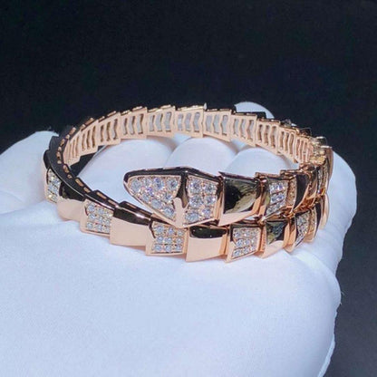 [Rose Jewels]SERPENTI WIDE BRACELET PINK GOLD DIAMOND