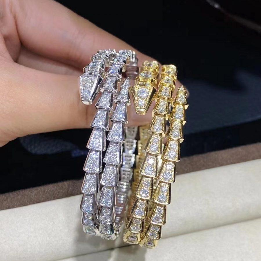 [Rose Jewels]SERPENTI BRACELET GOLD DIAMOND DOUBLE ROW