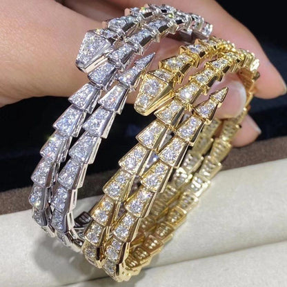 [Rose Jewels]SERPENTI BRACELET GOLD DIAMOND DOUBLE ROW