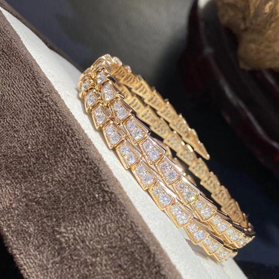 [Rose Jewels]SERPENTI BRACELET GOLD DIAMOND DOUBLE ROW