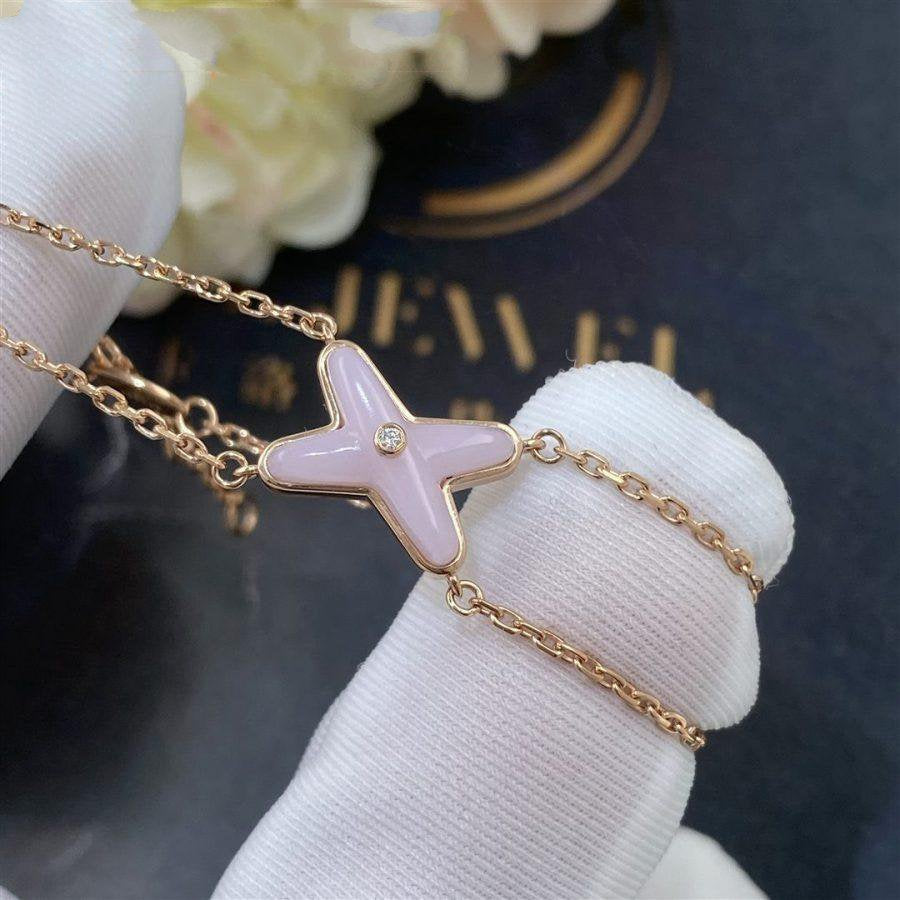 [Rose Jewels]JEUX BRACELET PINK MOP PINK GOLD 1 DIAMOND