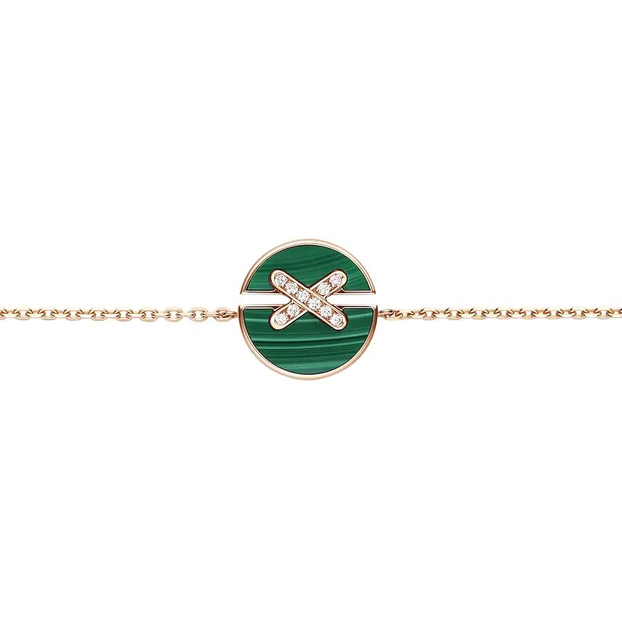 [Rose Jewels]JEUX DE BRACELET MALACHITE PINK GOLD DIAMONDS