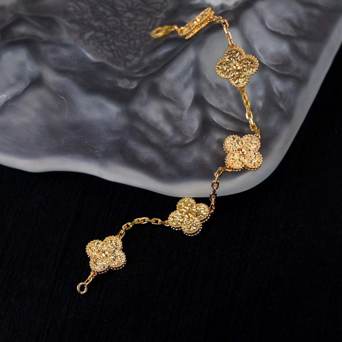 [ROSE]CLOVER 5 MOTIFS BRONZING BRACELET