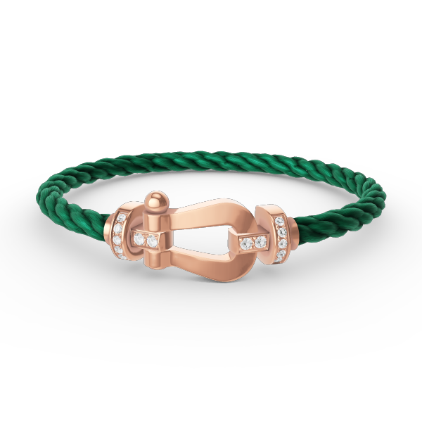 [Rose Jewels]FORCE LARGE HORSESHOE HALF DIAMOND BRACELET ROSE GOLD