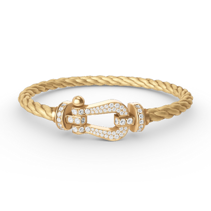 [Rose Jewels]FORCE LARGE HORSESHOE FULL DIAMOND BRACELET GOLD