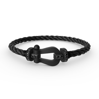 [Rose Jewels]FORCE LARGE SERIES HORSESHOE BLACK SAMURAI BRACELET