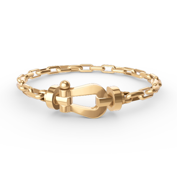 [Rose Jewels]FORCE LARGE HORSESHOE CLASP  METAL BRACELET