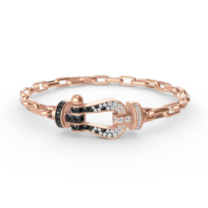 [Rose Jewels]FORCE LARGE HORSESHOE CLASP  METAL BRACELET