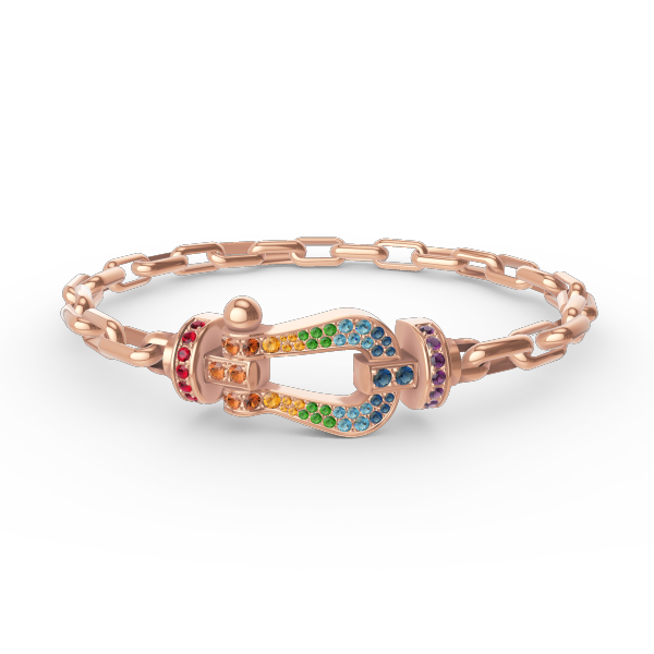 [Rose Jewels]FORCE LARGE HORSESHOE CLASP  METAL BRACELET