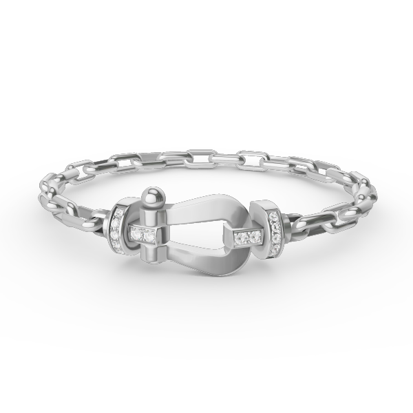 [Rose Jewels]FORCE LARGE HORSESHOE CLASP  METAL BRACELET