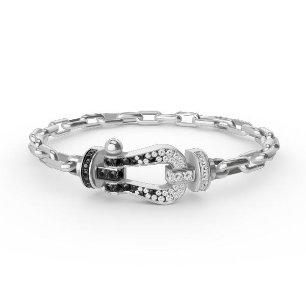 [Rose Jewels]FORCE LARGE HORSESHOE CLASP  METAL BRACELET