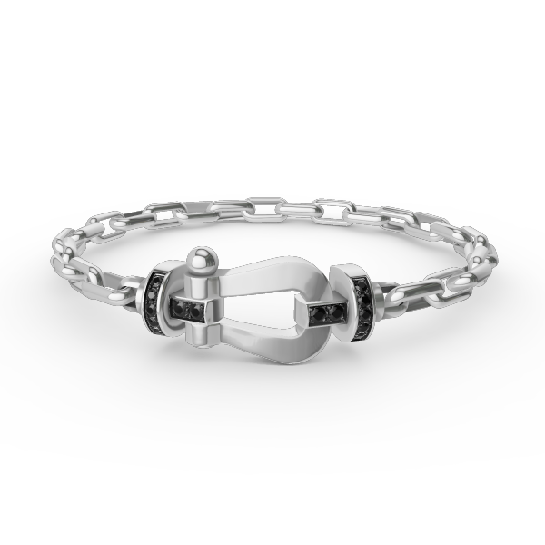 [Rose Jewels]FORCE LARGE HORSESHOE CLASP  METAL BRACELET