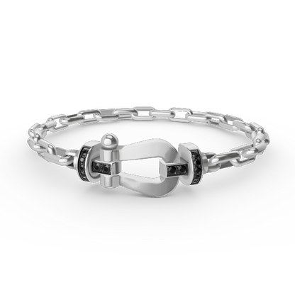 [Rose Jewels]FORCE LARGE HORSESHOE CLASP  METAL BRACELET