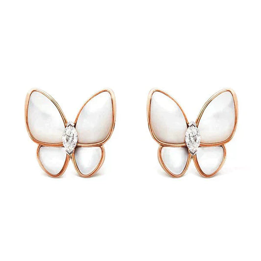 [ROSE]BUTTERFLY MOP DIAMOND EARRINGS