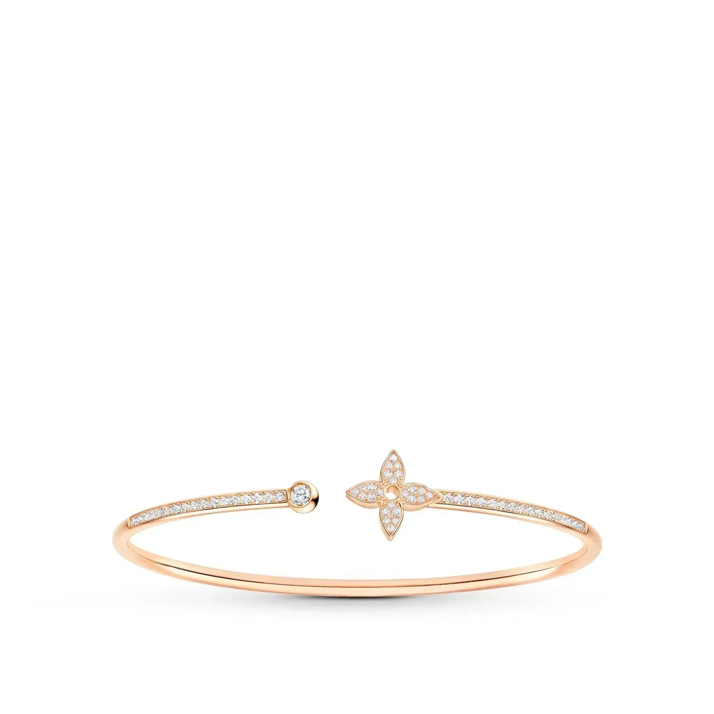 [Rose Jewels] IDYLLE PINK GOLD OPEN BRACELET DIAMOND PAVED