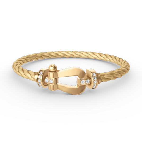 [Rose Jewels]FORCE LARGE HORSESHOE HALF DIAMOND BRACELET GOLD