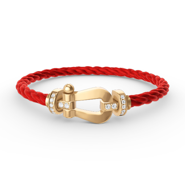 [Rose Jewels]FORCE LARGE HORSESHOE HALF DIAMOND BRACELET GOLD