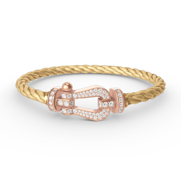 [Rose Jewels]FORCE LARGE HORSESHOE FULL DIAMOND BRACELET ROSE GOLD