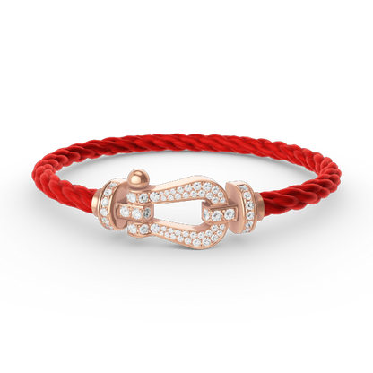 [Rose Jewels]FORCE LARGE HORSESHOE FULL DIAMOND BRACELET ROSE GOLD