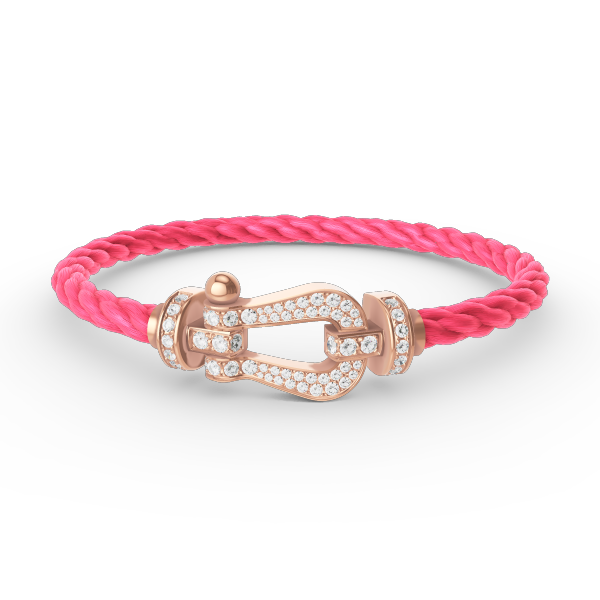 [Rose Jewels]FORCE LARGE HORSESHOE FULL DIAMOND BRACELET ROSE GOLD