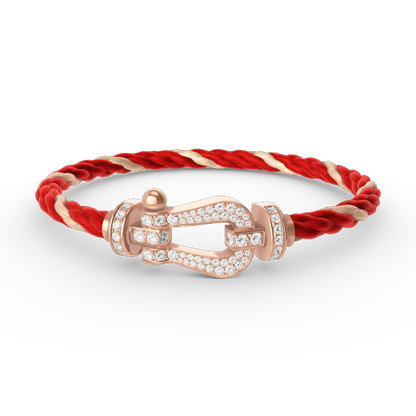 [Rose Jewels]FORCE LARGE HORSESHOE FULL DIAMOND BRACELET ROSE GOLD