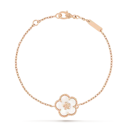 [ROSE]LUCKY WHITE MOP PLUM BLOSSOM  BRACELET