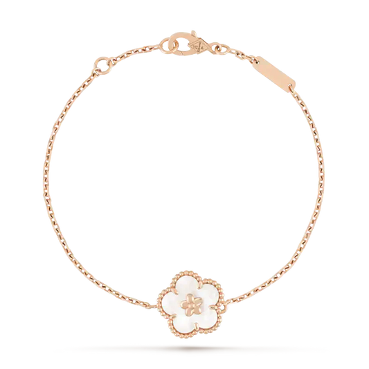 [ROSE]LUCKY WHITE MOP PLUM BLOSSOM  BRACELET