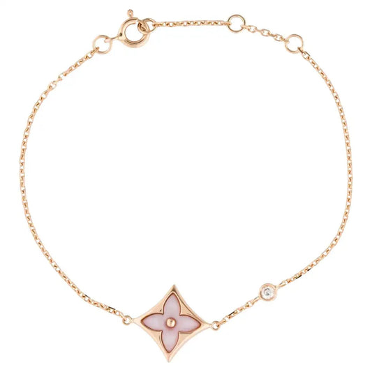 [Rose Jewels]STAR 1 DIAMOND PINK GOLD BRACELET