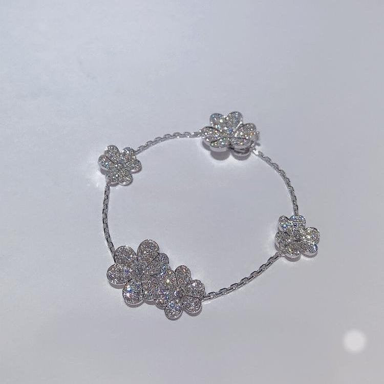 [ROSE]FRIVOLE SILVER 5 FLOWERS BRACELET