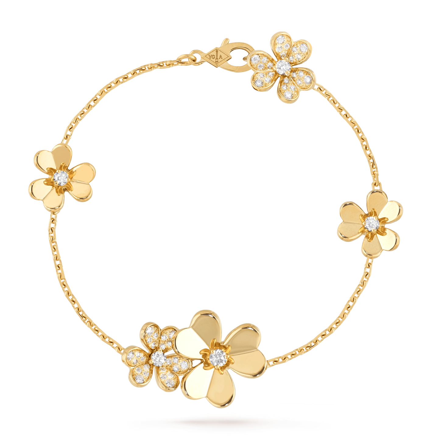 [ROSE]FRIVOLE GOLD 5 FLOWERS BRACELET