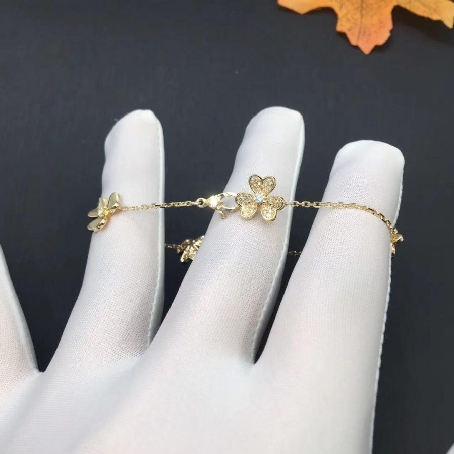 [ROSE]FRIVOLE GOLD 5 FLOWERS BRACELET