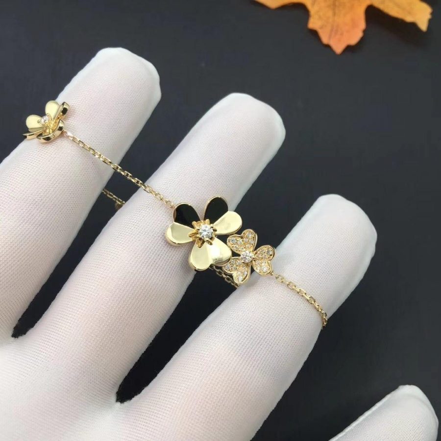 [ROSE]FRIVOLE GOLD 5 FLOWERS BRACELET