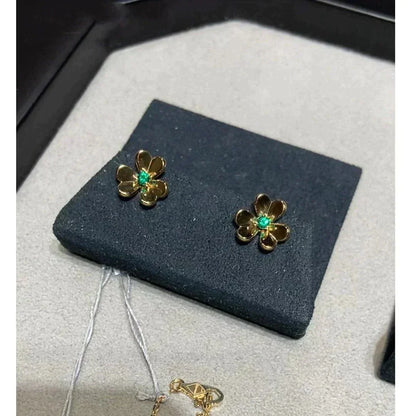 [ROSE]FRIVOLE  FLOWER MALACHITE EARRINGS