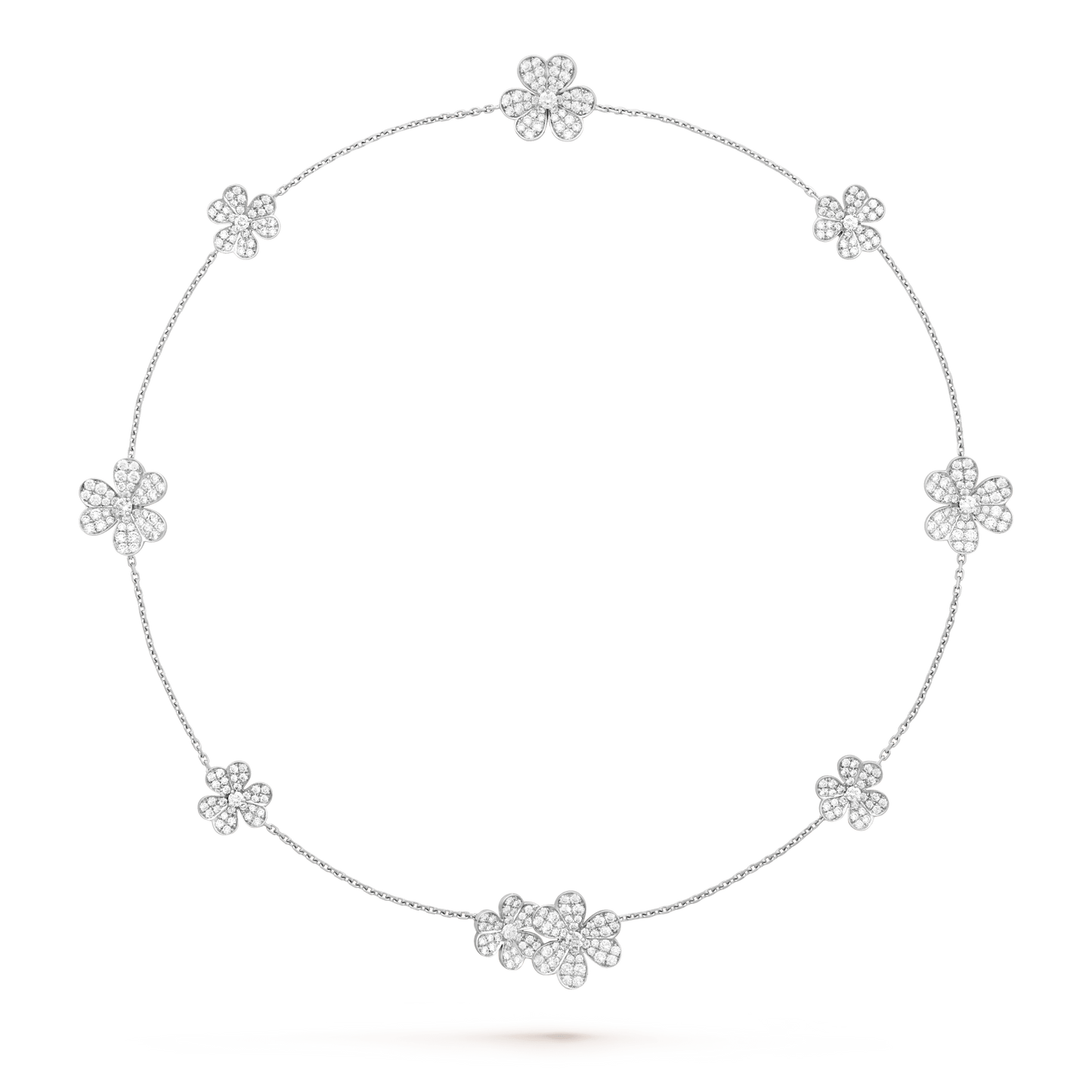 [ROSE]FRIVOLE SILVER 9 FLOWERS NECKLACE