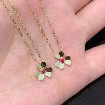 [ROSE]FRIVOLE GOLD FLOWER NECKLACE