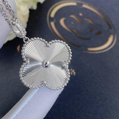 [ROSE]CLOVER 25MM SILVER BIG CLOVER NECKLACE