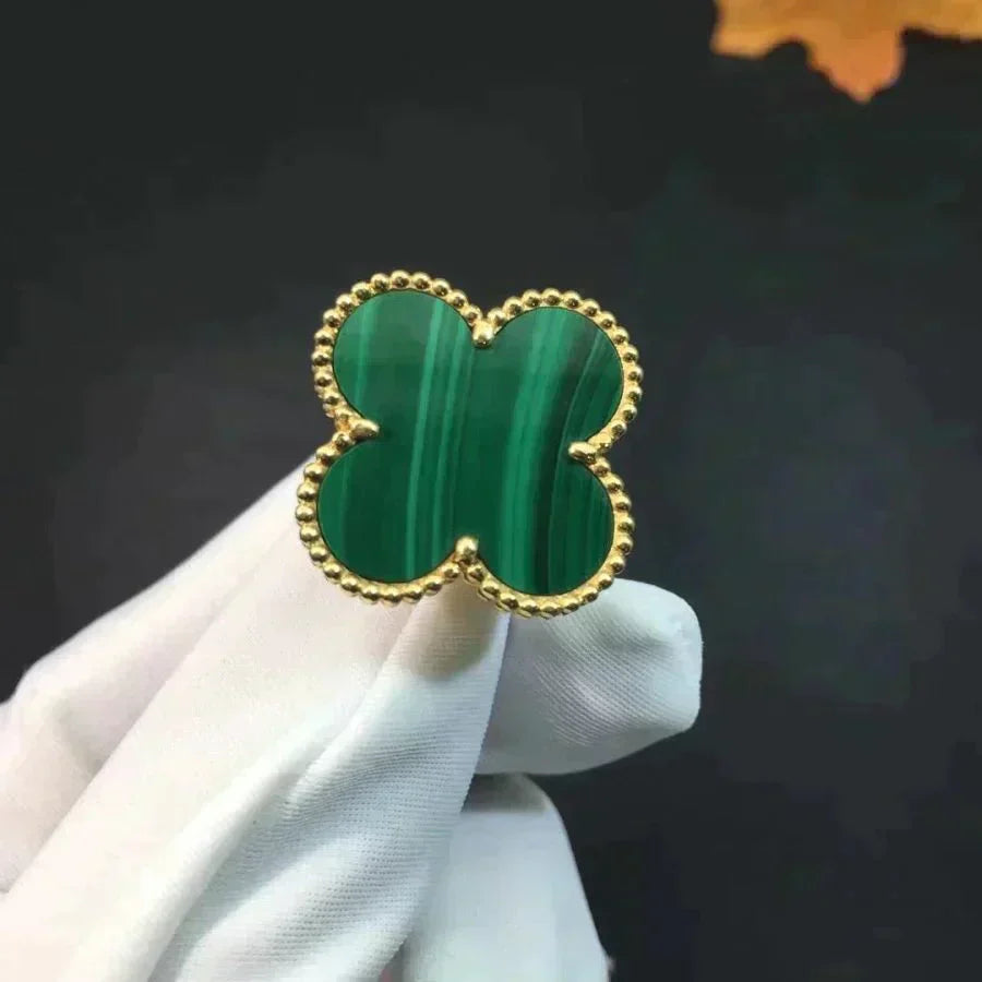 [ROSE]CLOVER MALACHITE RING