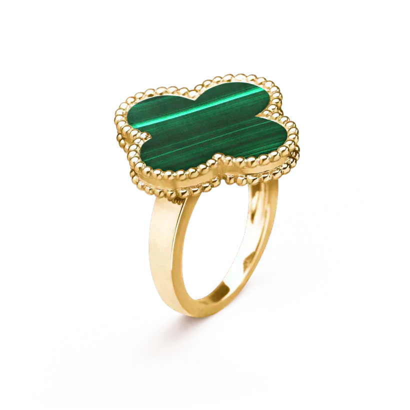 [ROSE]CLOVER MALACHITE RING