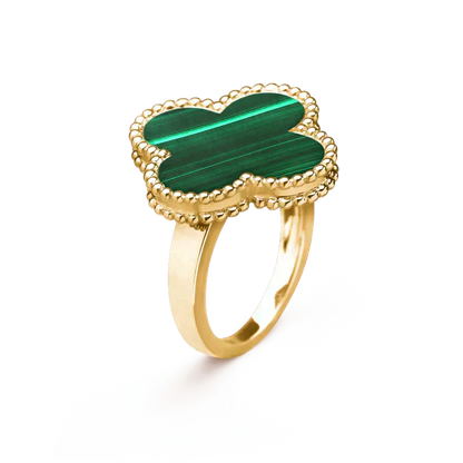 [ROSE]CLOVER MALACHITE RING