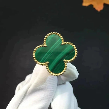 [ROSE]CLOVER MALACHITE RING